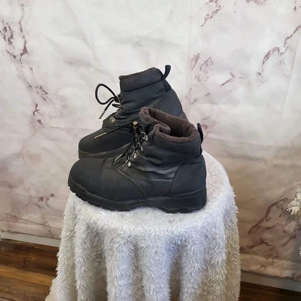 Khombu lace up waterproof fur lined hiking winter boots